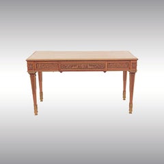 Tavolo da ufficio in mogano originale in stile Louis Seize, inizio XX secolo