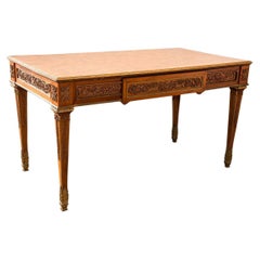 Original Louis Seize Stil Bureau Mahagoni Tisch, Anfang 20. Jahrhundert