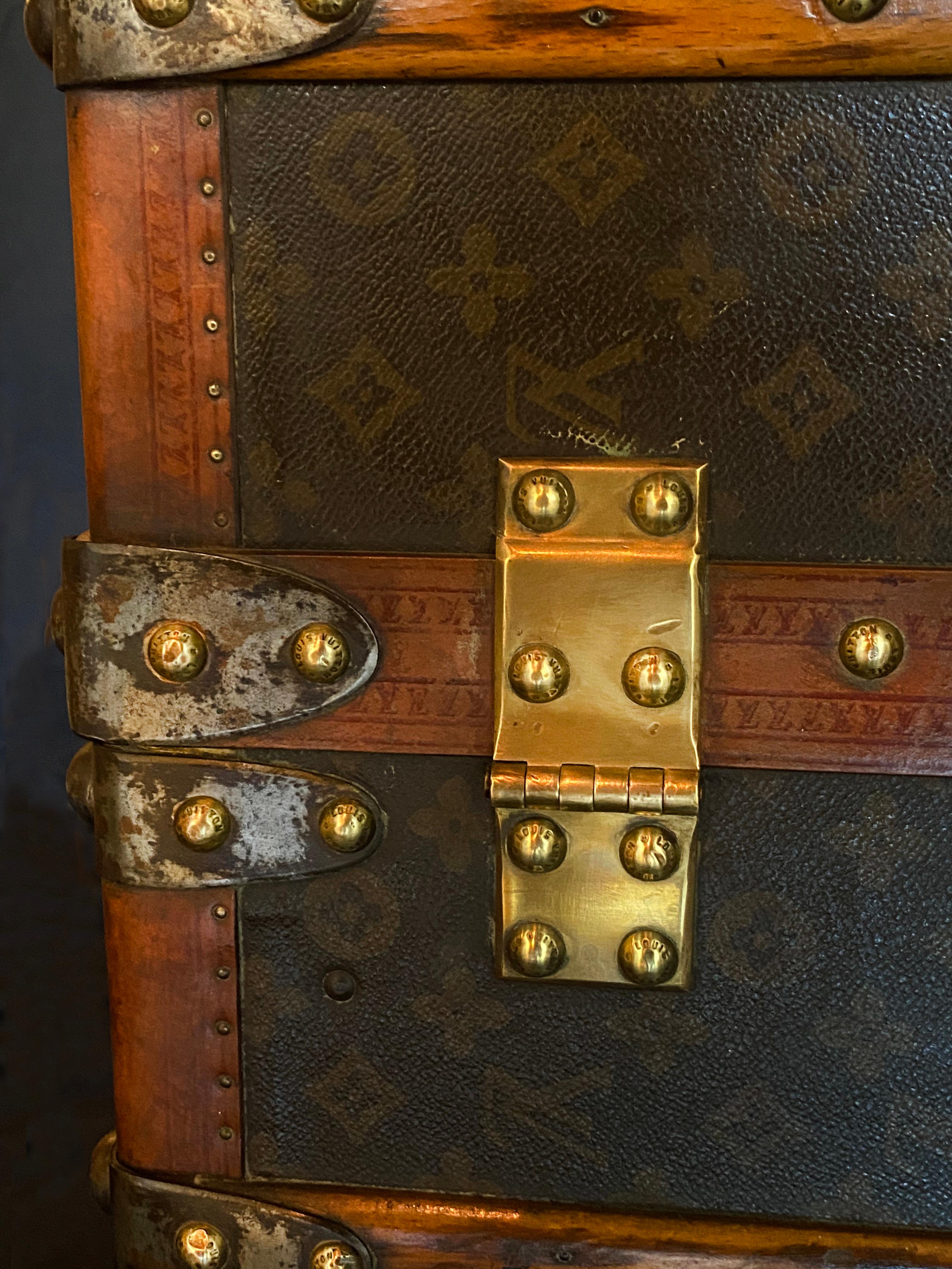 Original Louis Vuitton Monogrammed Steamer Trunk, Fully Complete with All Pieces For Sale 1