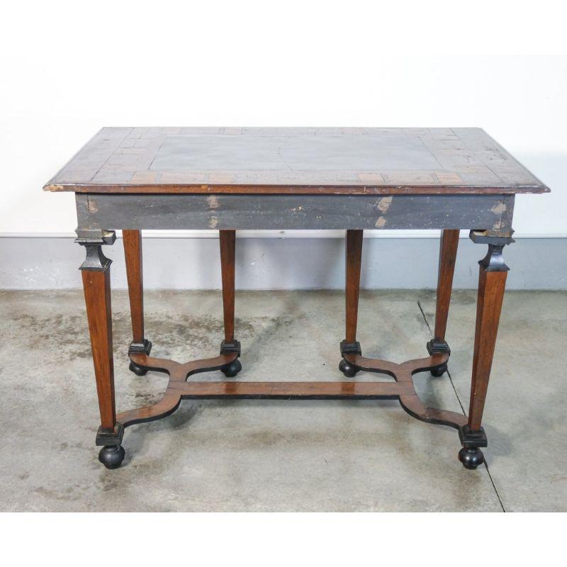 Original Louis XVI Desk, Inlaid Walnut Wood, Writing Surface in Slate, 18th C For Sale 5