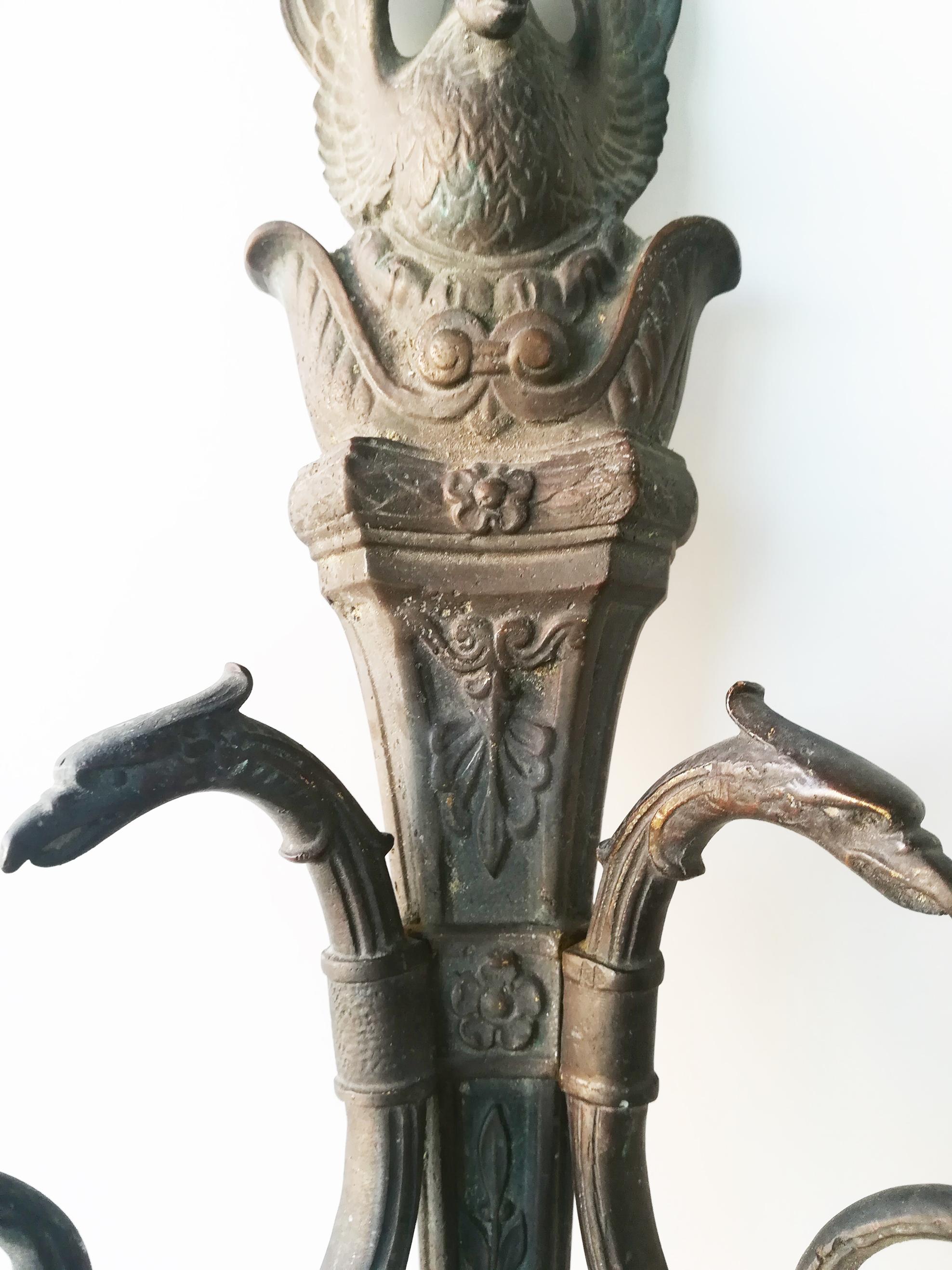 Original Louis XVI /Empire Sconce (with candles) France, Early 18th Century For Sale 4