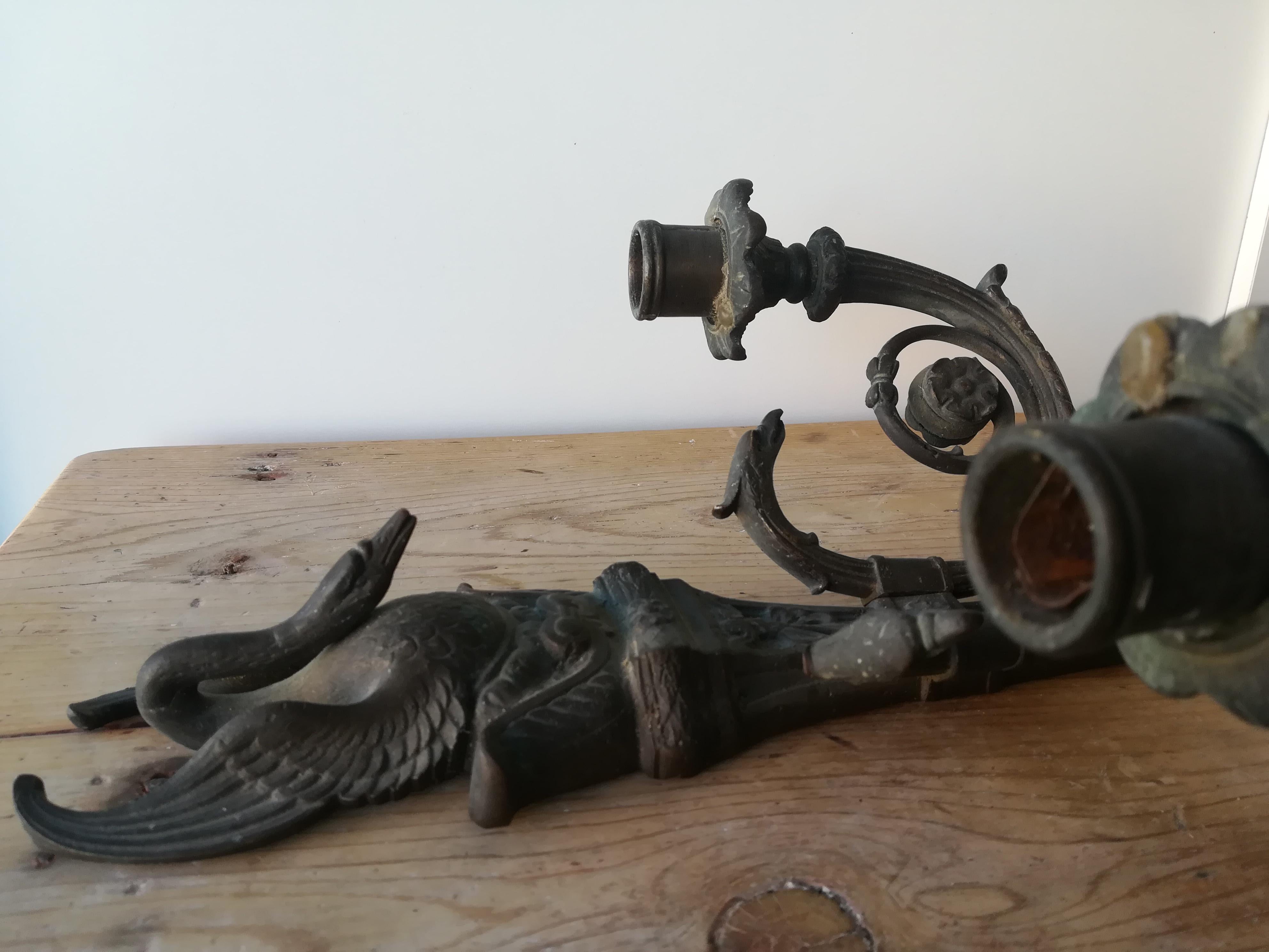 Original Louis XVI /Empire Sconce (with candles) France, Early 18th Century For Sale 11