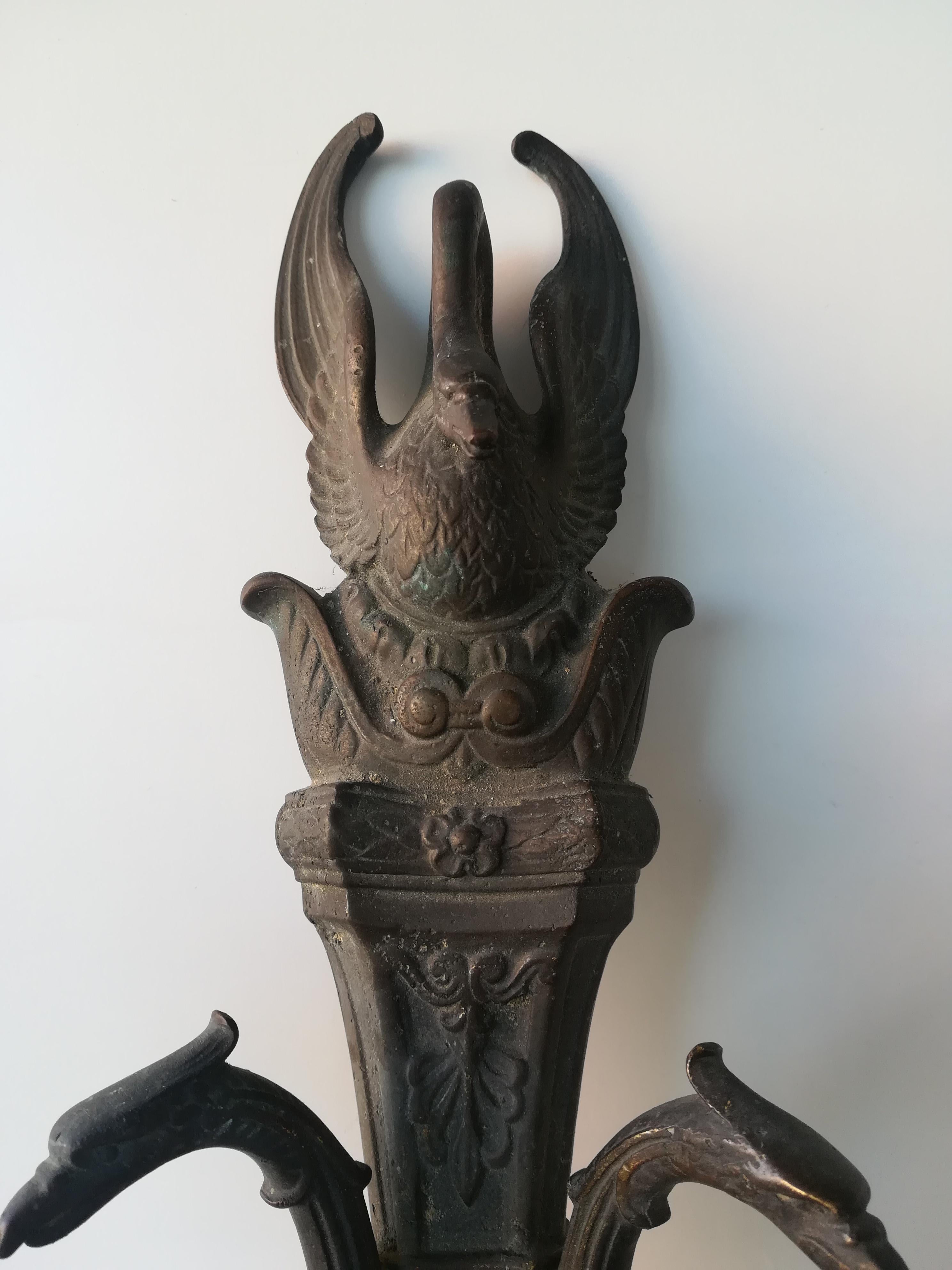 Original Louis XVI /Empire Sconce (with candles) France, Early 18th Century For Sale 14