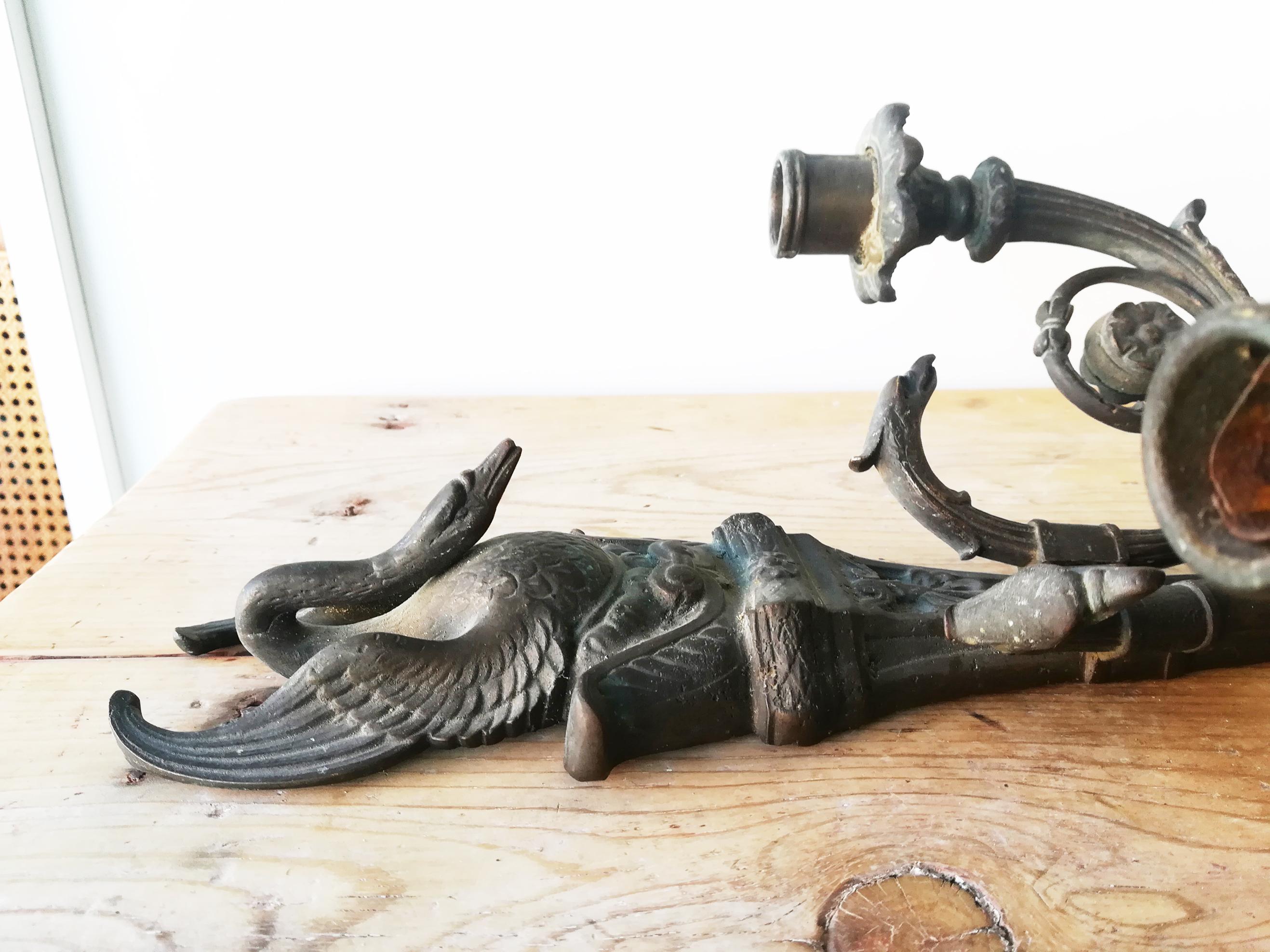 Cast Original Louis XVI /Empire Sconce (with candles) France, Early 18th Century For Sale