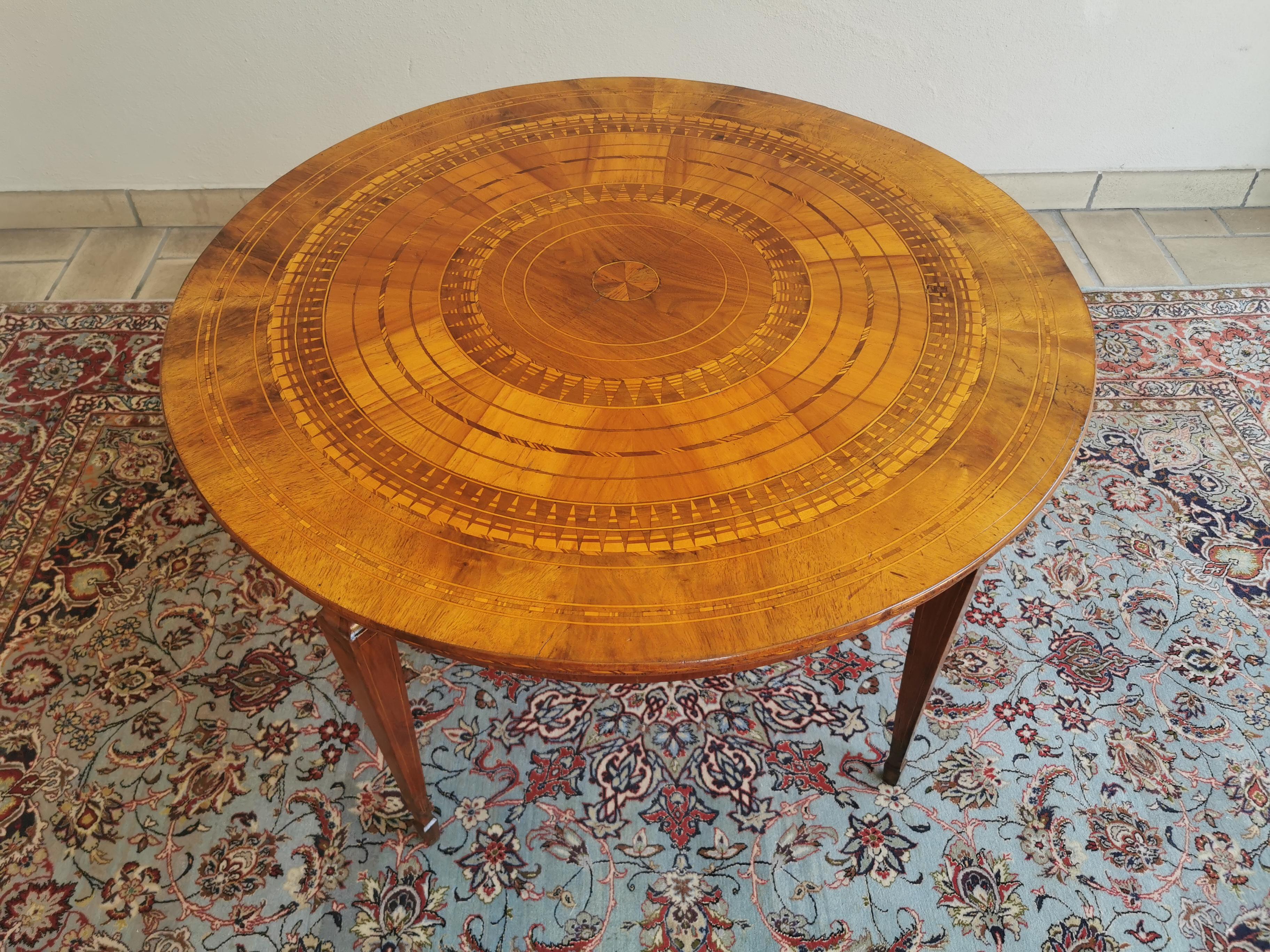 French Original Louis XVI Marquetry Center Table circa 1770 France