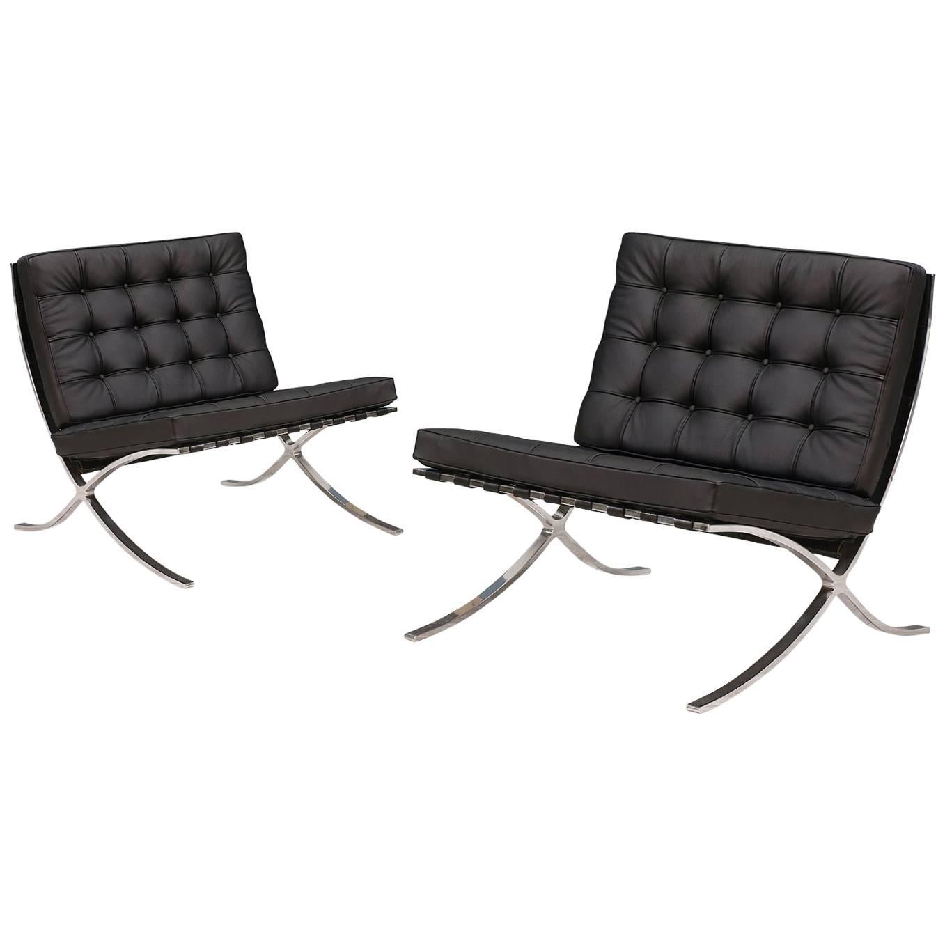 Original Ludwig Mies van der Rohe “Barcelona” Lounge Chairs for Knoll