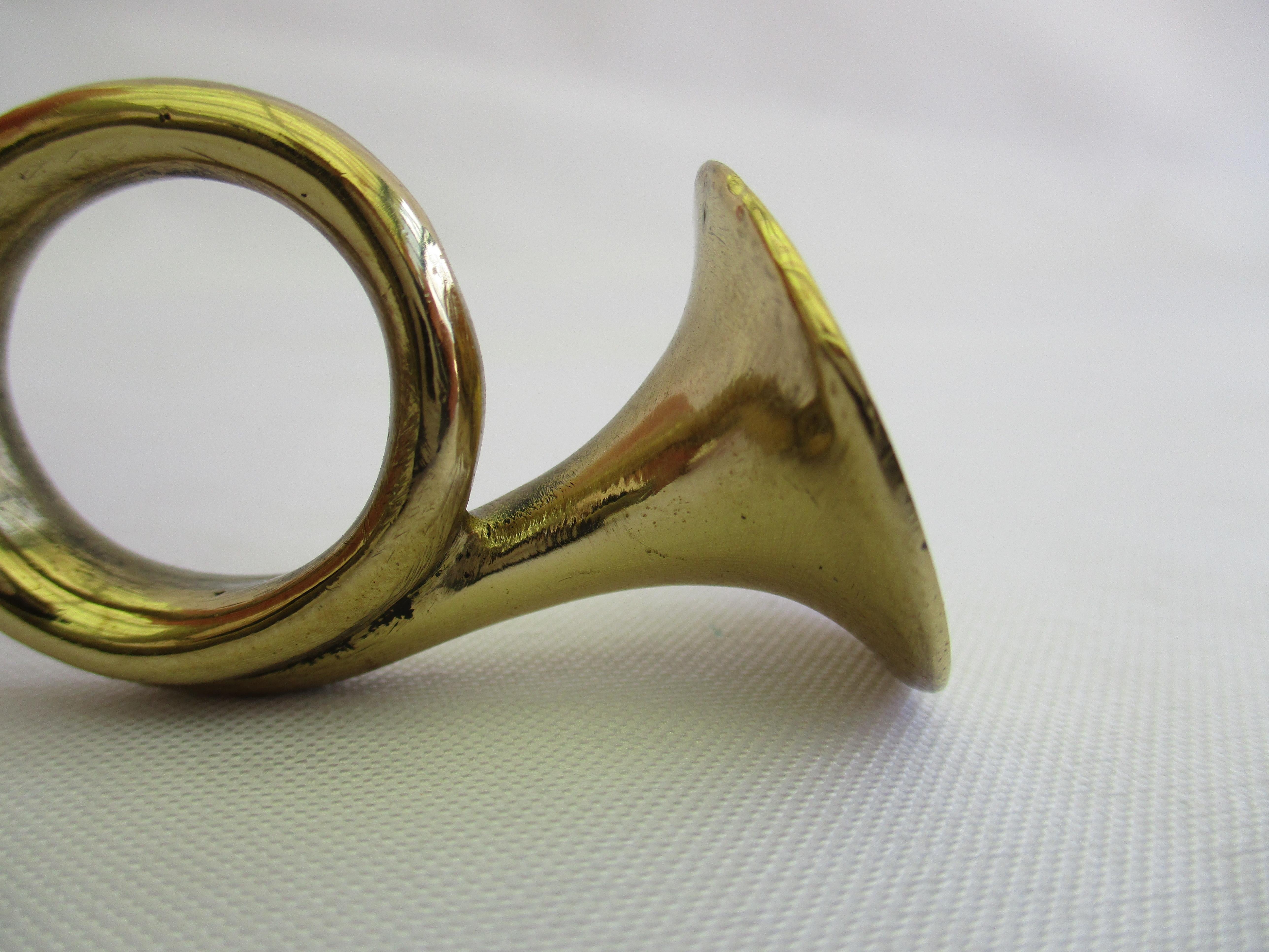 Austrian Original Aubock Brass Cigar Extinguisher trumpet For Sale