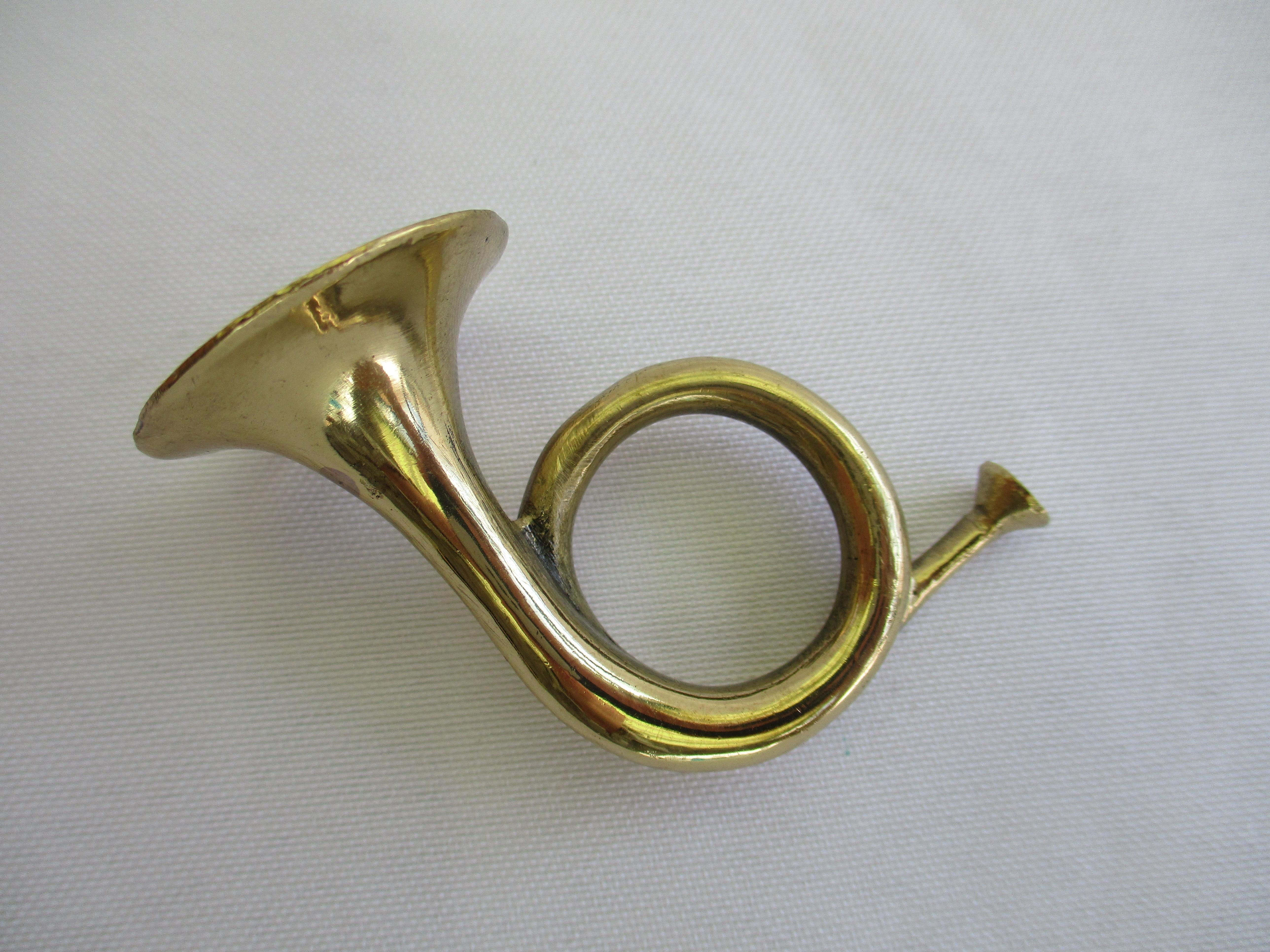 Hand-Crafted Original Aubock Brass Cigar Extinguisher trumpet For Sale