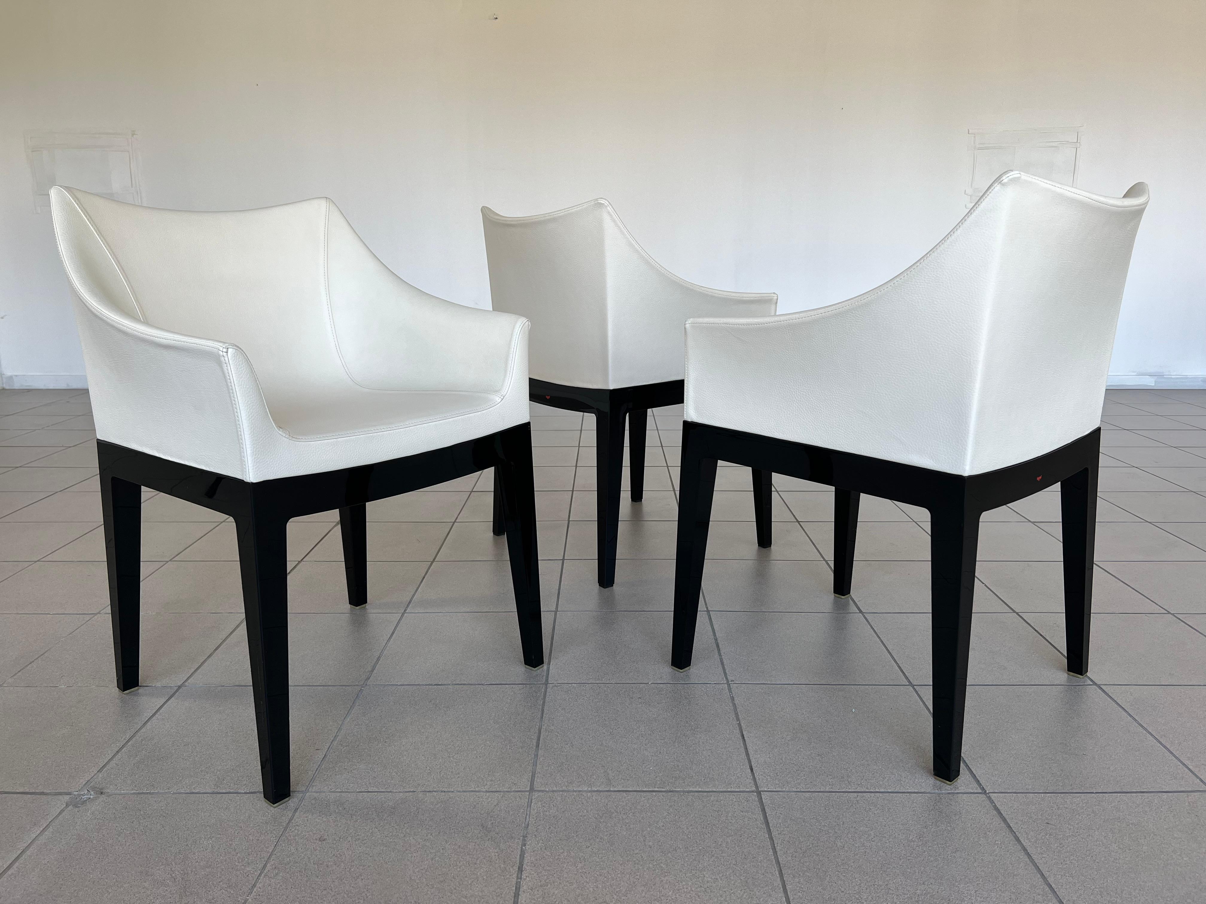 Original Mademoiselle Leather Chairs by Philippe Starck for Kartell - Set of 5 For Sale 10