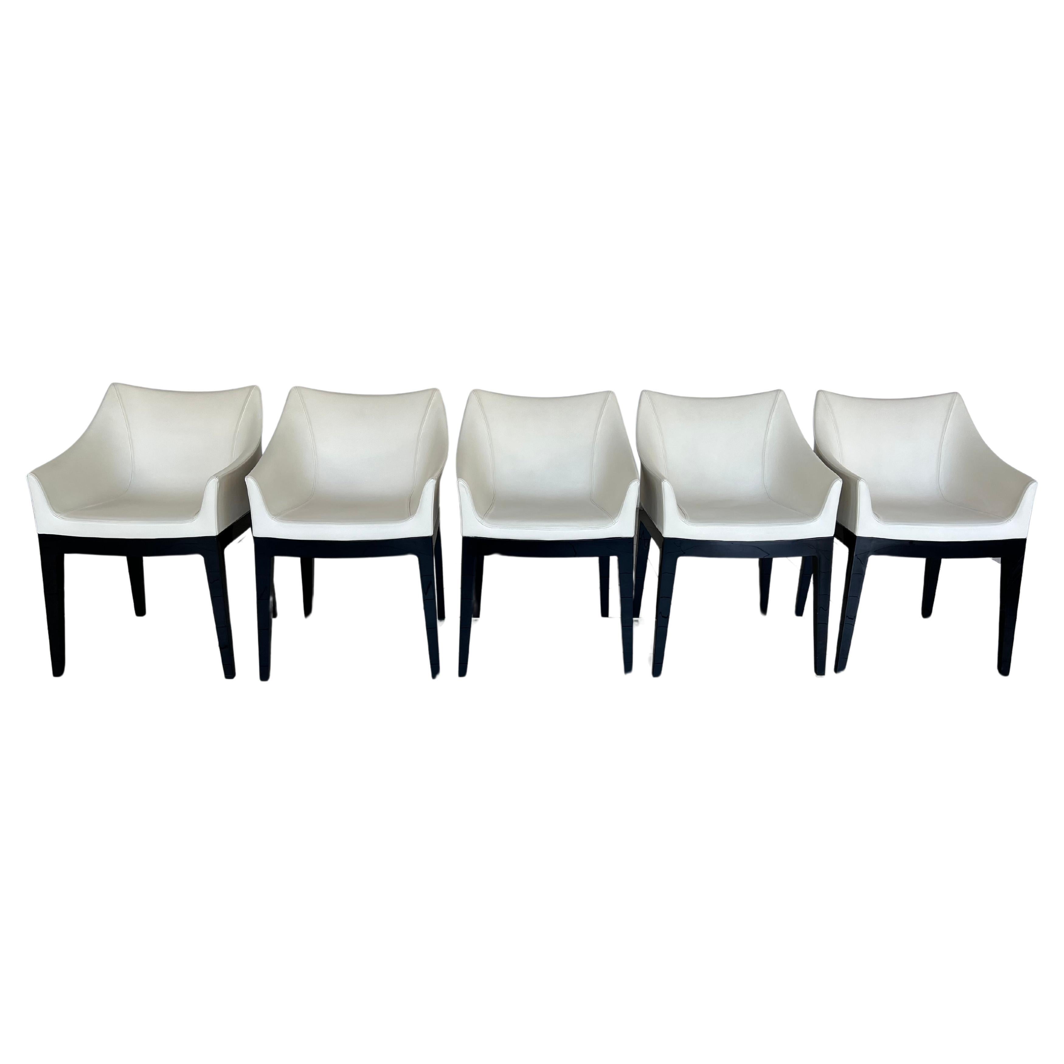 Original Mademoiselle Leather Chairs by Philippe Starck for Kartell - Set of 5 For Sale