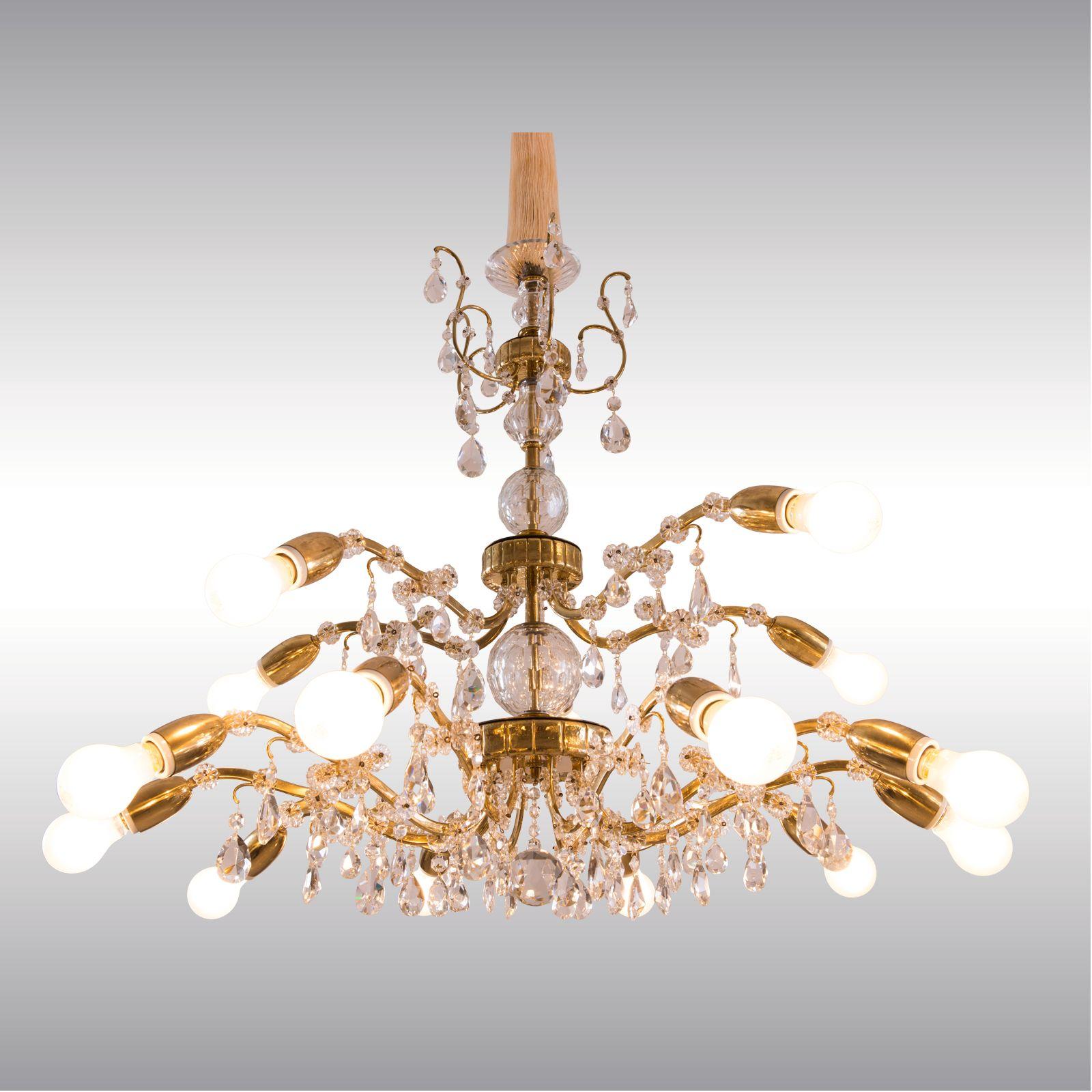 Mid-Century moderno Magnifico lampadario Lobmeyr originale della metà del secolo scorso, 1950-1960 in vendita