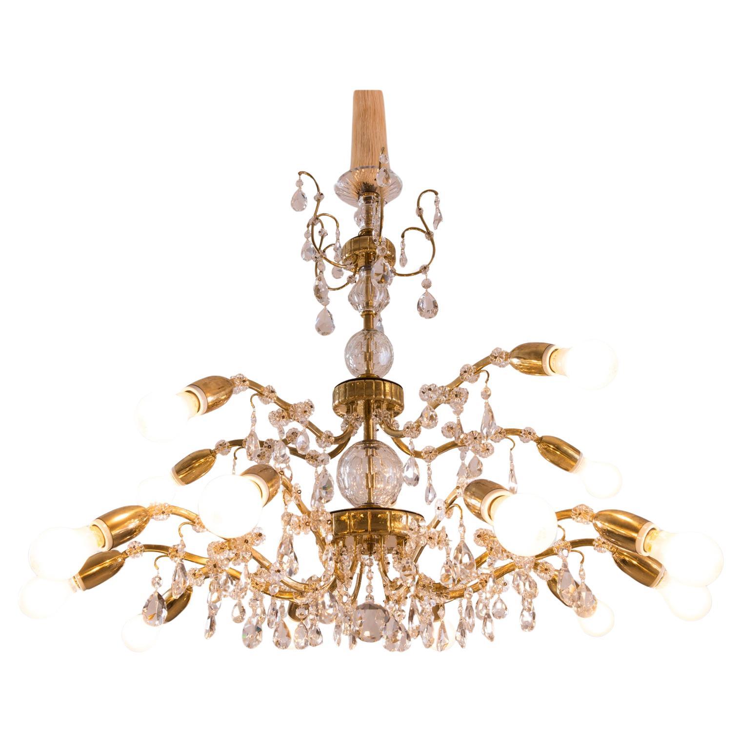 Original Magnificent Mid-Century Modern Lobmeyr Chandelier, 1950-1960