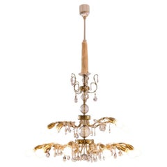 Original Magnificent Mid-Century Modern Lobmeyr Chandelier, 1950-1960