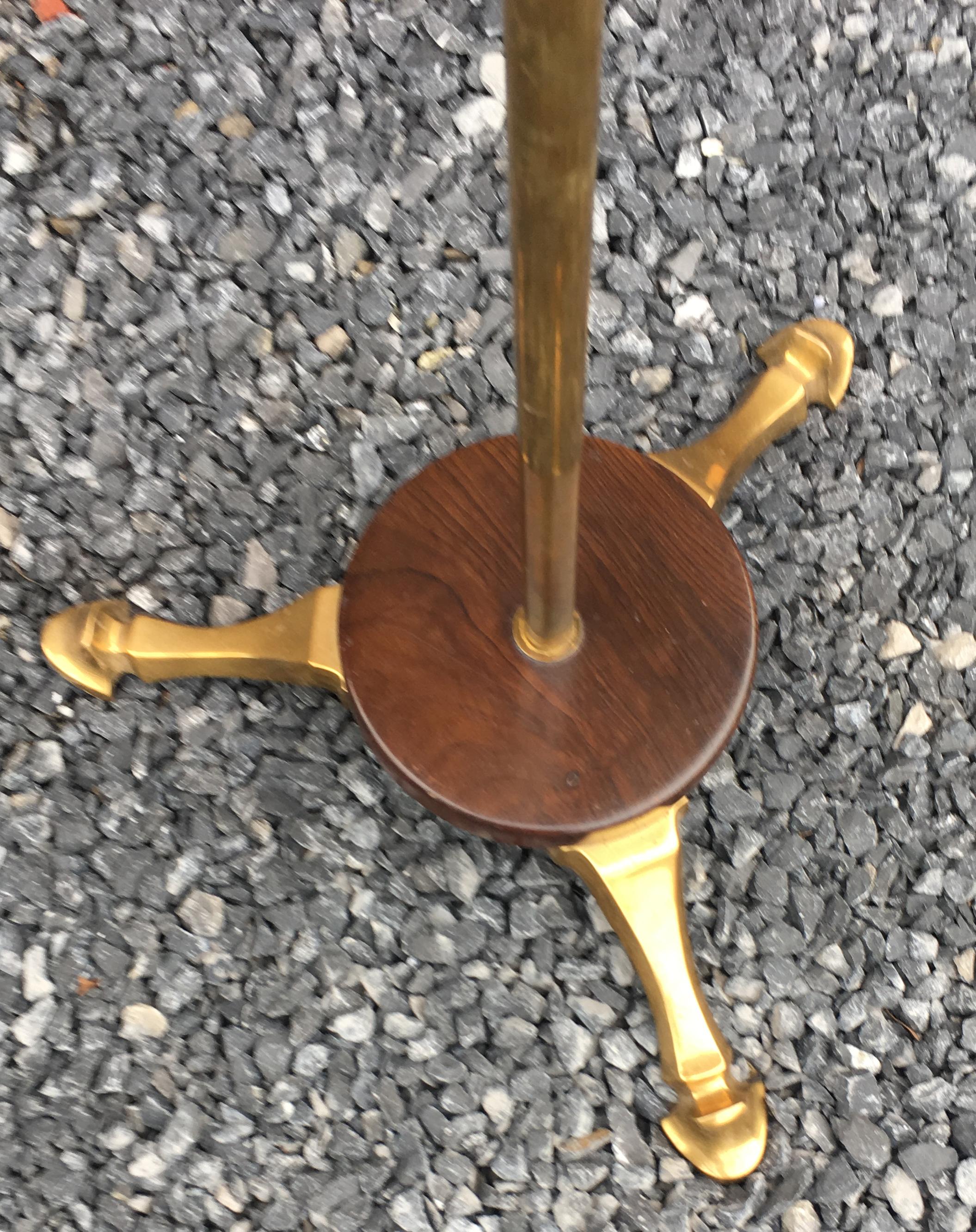 European Original Mahogany and Brass Valet, with Horse Head, circa 1950