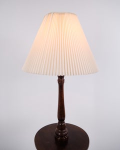 Original Mahogany Standard Lamp with Integrated Table and Lion Paw Feet