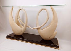 Console originale en forme de cygne de la Maison Jansen, signée, années 1960