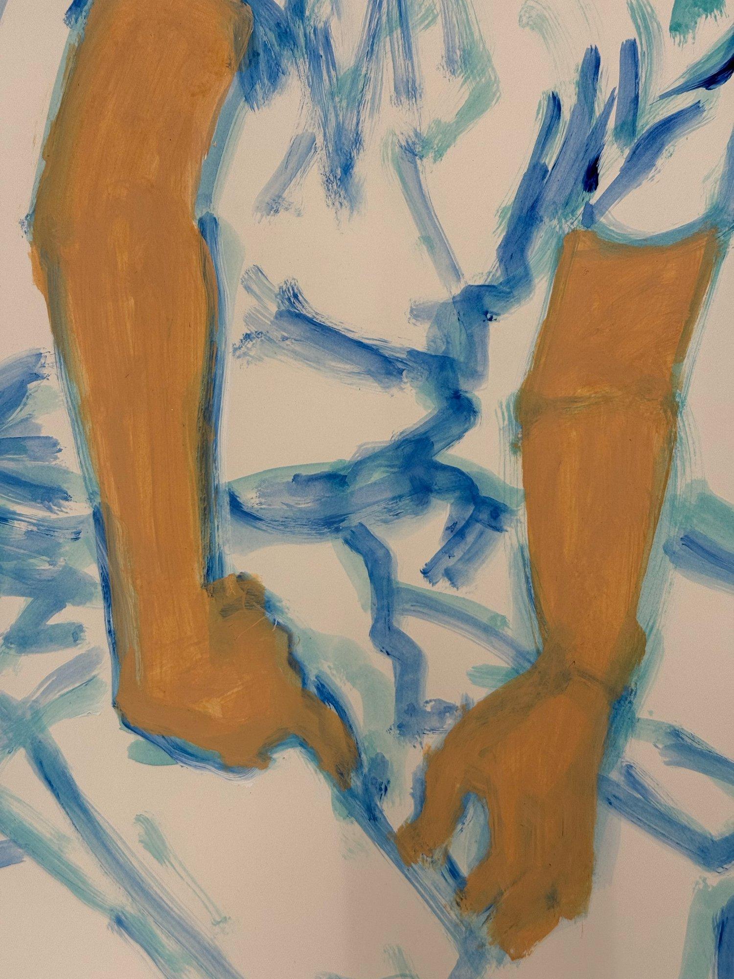 Original männliches Porträt-Kunstwerk (Acryl) im Angebot