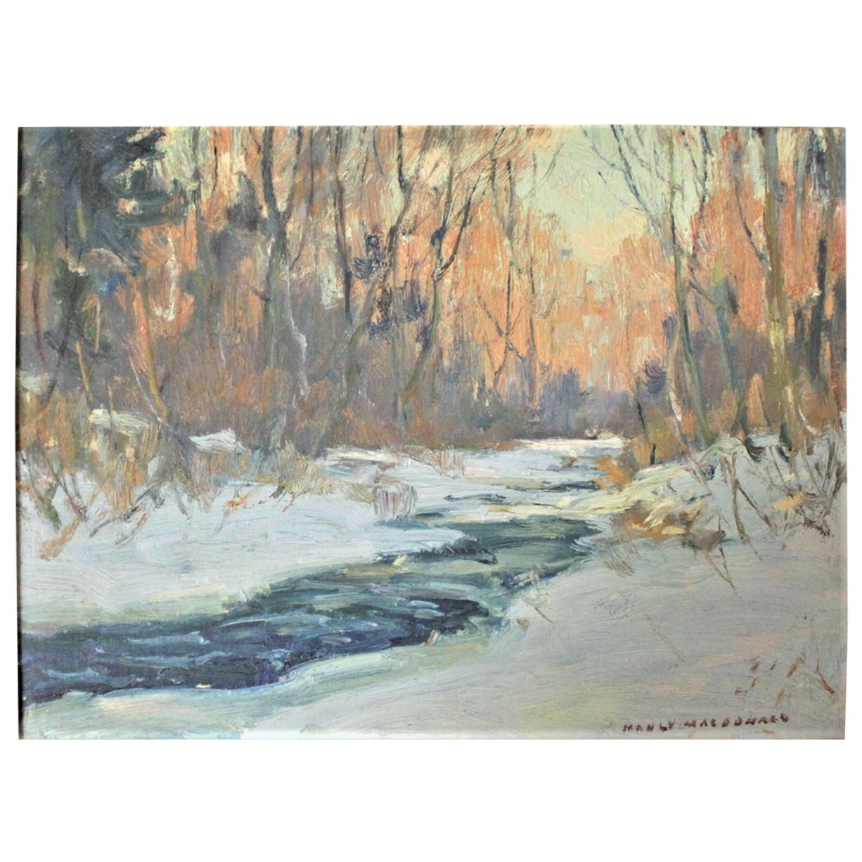 Original Manly E. MacDonald 'Canadian' Oil on Canvas Board Landscape Painting