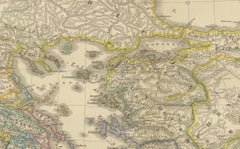 Original Map of Greece at the Time of the Dorian Migration, Published in 1880