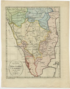 Original Map of Southern India with Kingdom Mysore, Ruled by Tipu Sultan, 1800