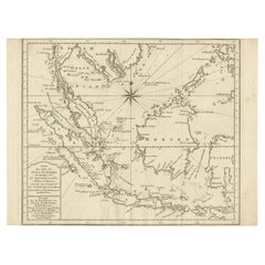 Carte originale des Indes orientales, dont Sumatra, Java, Borneo et Malaisie, 1747