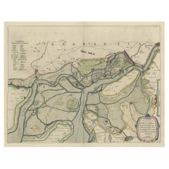 Carte originale de la situation militaire après la blocade néerlandaise d'Anvers, 1648