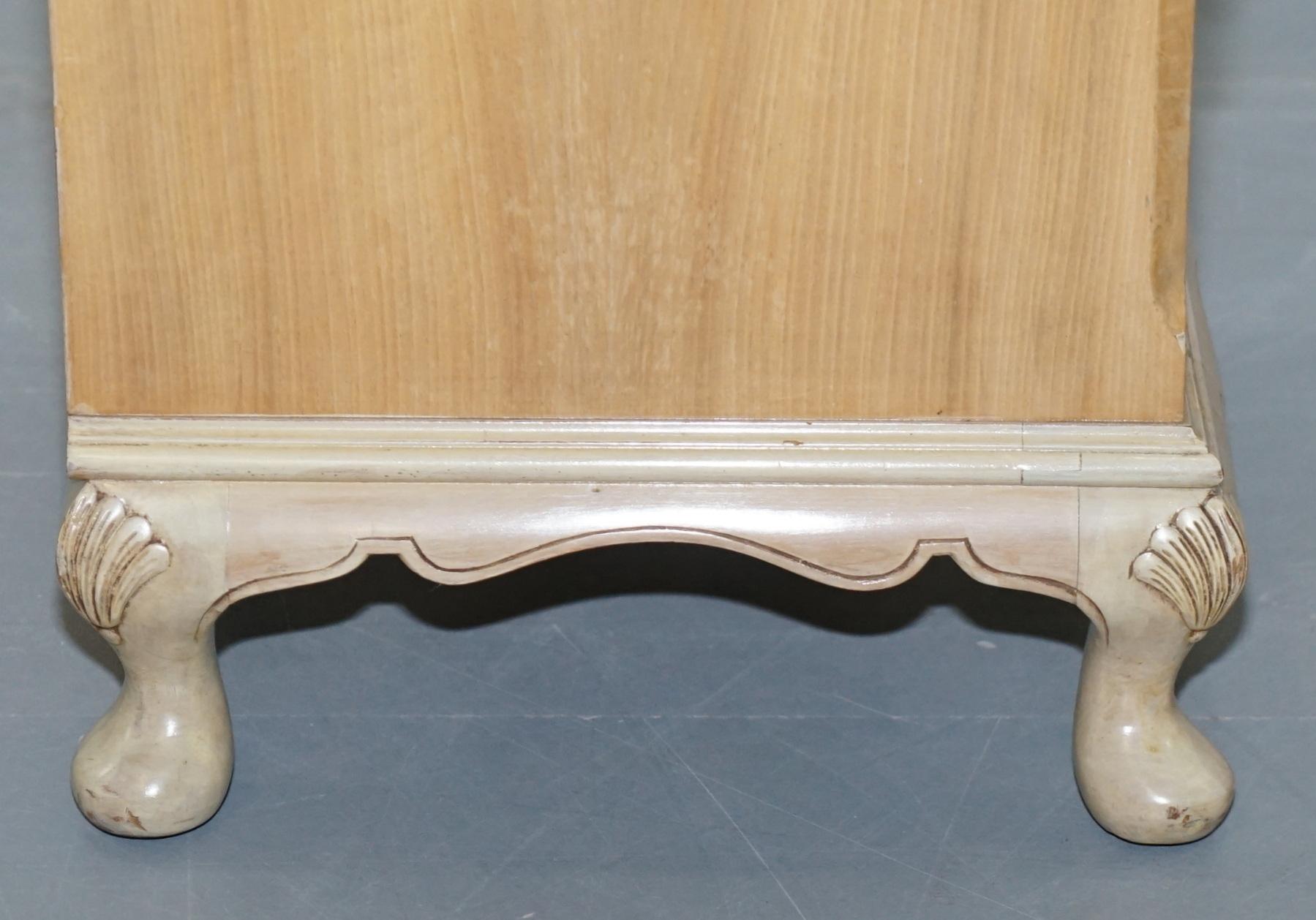 Original Maple & Co Art Deco circa 1930s Burr Walnut Bed Side Table Cabinet 4
