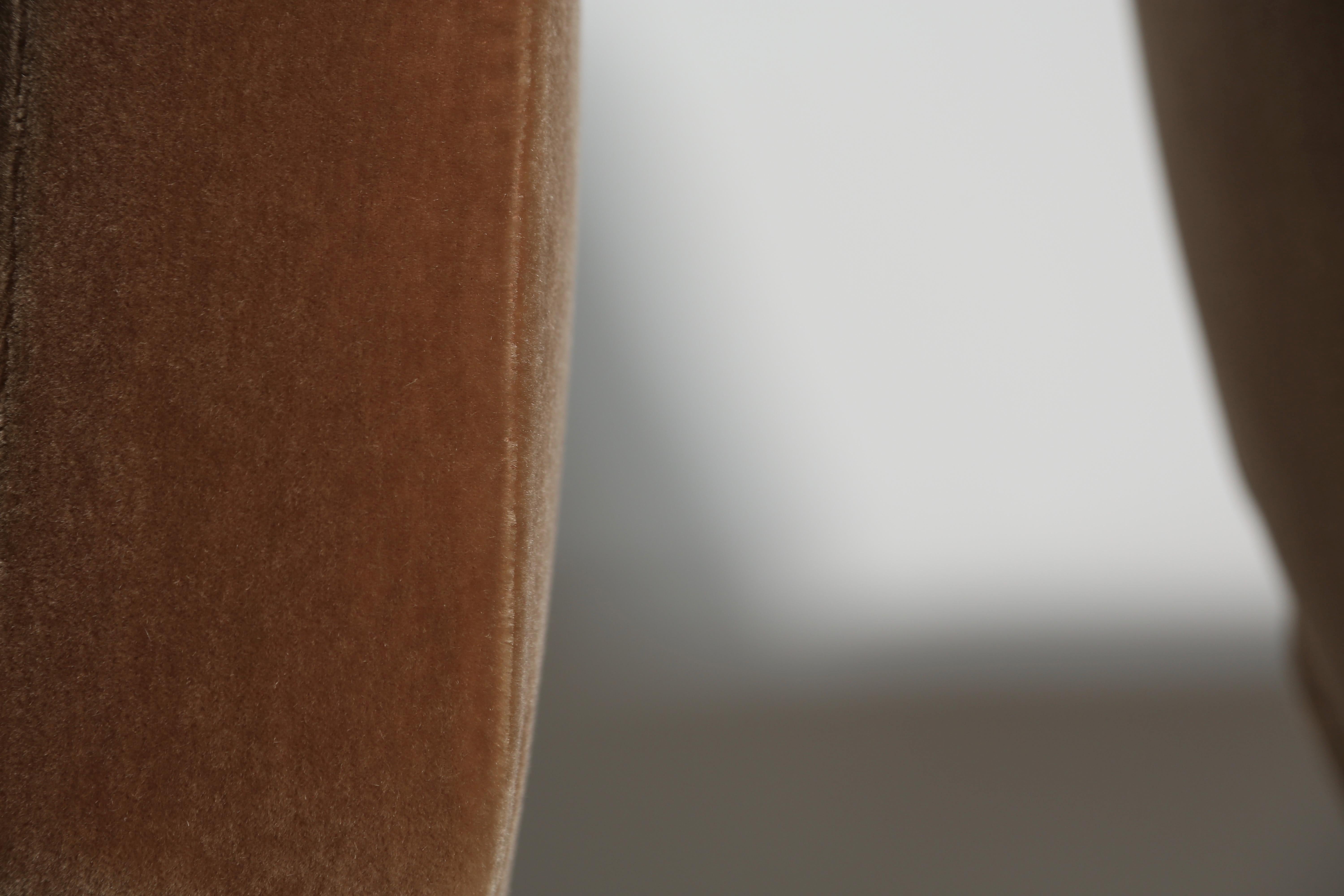 Originale Marco Zanuso Damenstühle, Italien, 1960er Jahre, neu, reines Mohair im Angebot 4