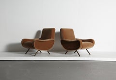 Sillas de señora originales Marco Zanuso, Italia, años 60, nuevo mohair puro