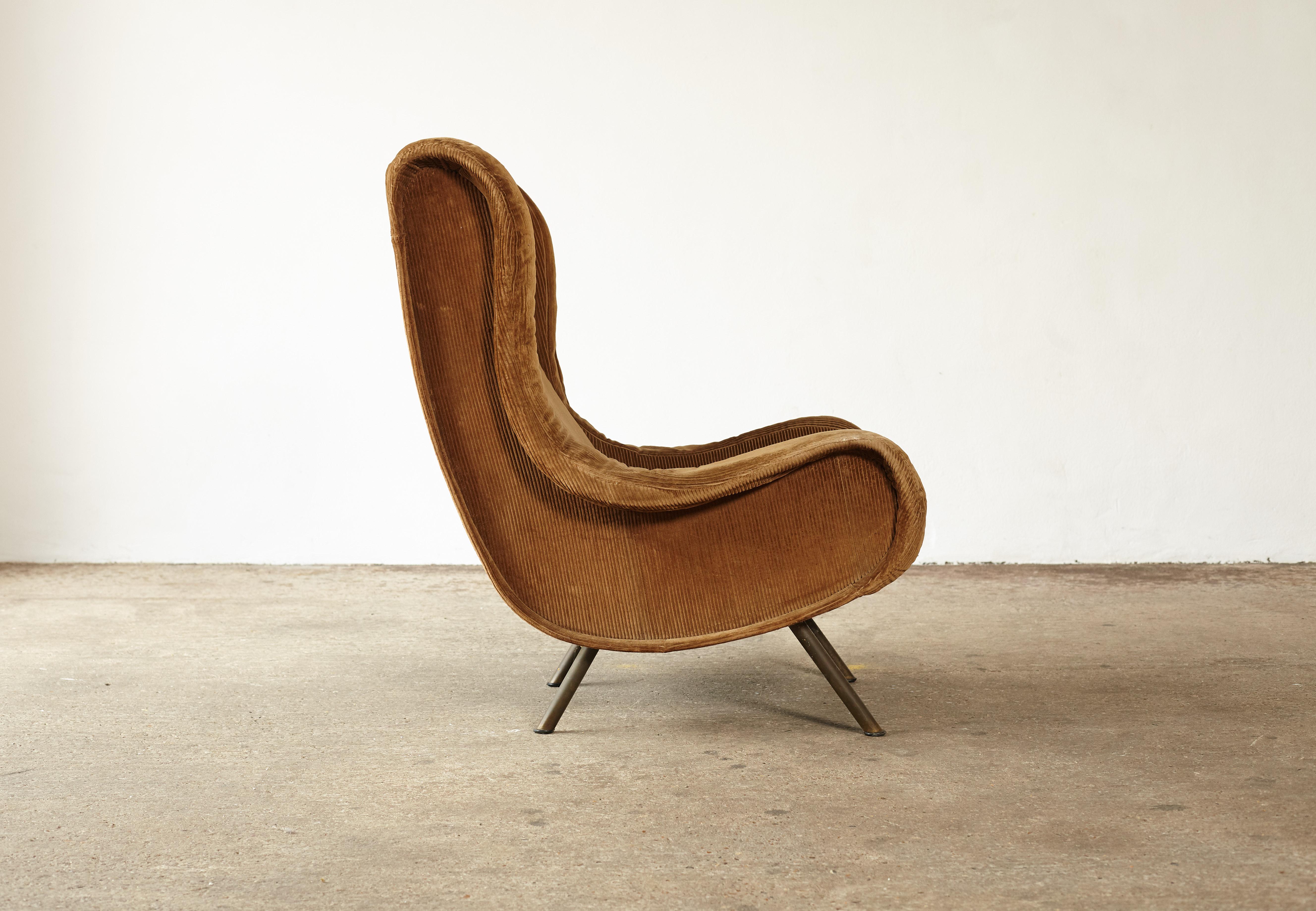 Mid-Century Modern Original Marco Zanuso Senior Chair for Re-Upholstery, Arflex, Italy, 1960s