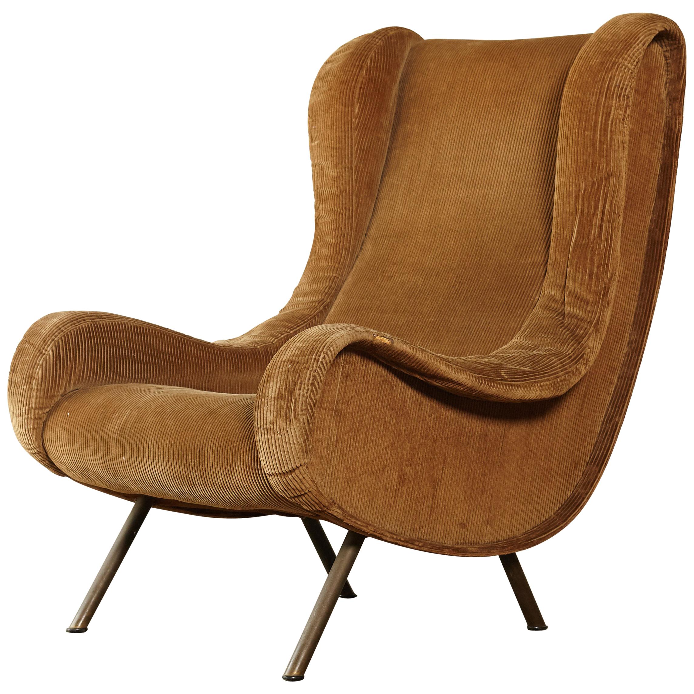Original Marco Zanuso Senior Chair for Re-Upholstery, Arflex, Italy, 1960s
