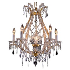Original araña de cristal y latón estilo Maria Theresien, años 20