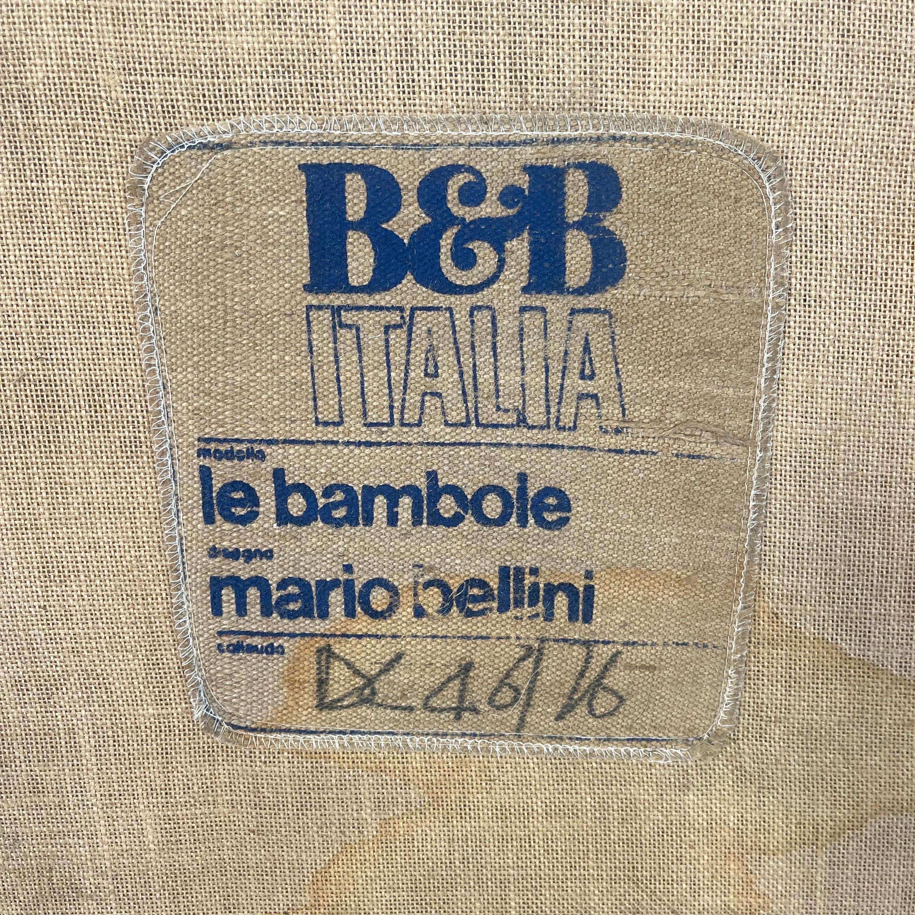 Mario Bellini Le Bambole Three Seater Sofa for B&B Italia, Italy 10