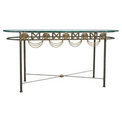 Original Mario Villa Iron Glass Console Table