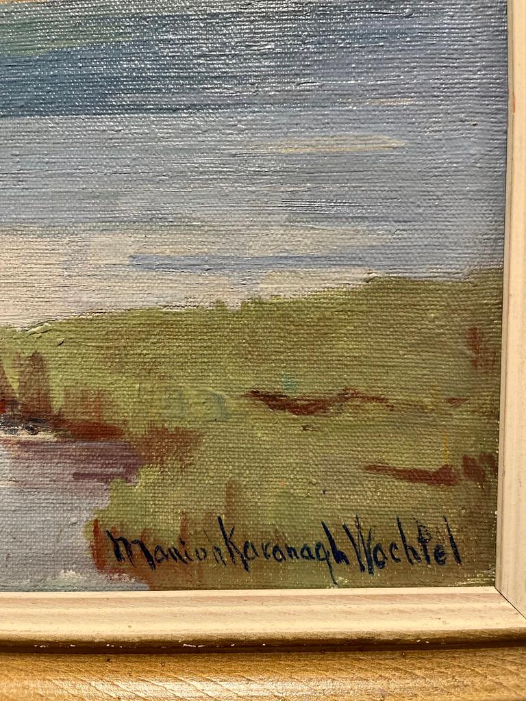 Américain Peinture à l'huile originale de Marion Cavanaghs Wachtel représentant un paysage en vente