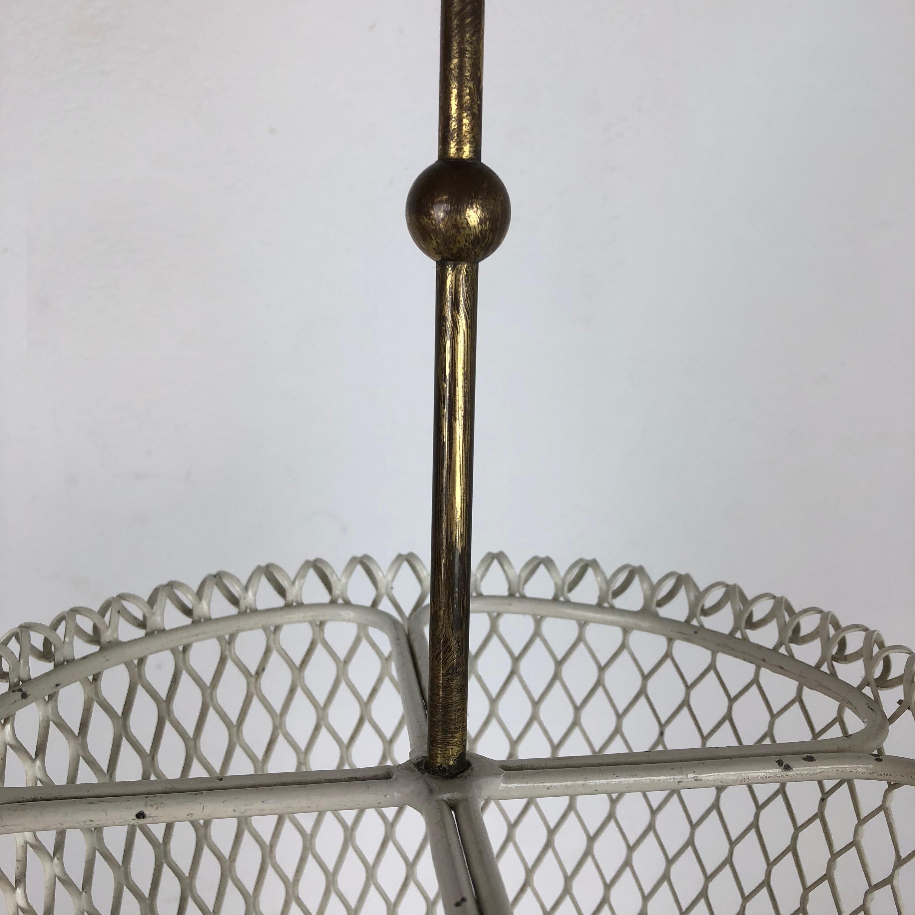 Original Matégot Style Metal Umbrella Stand, Mid-Century Modern, France, 1960s For Sale 6