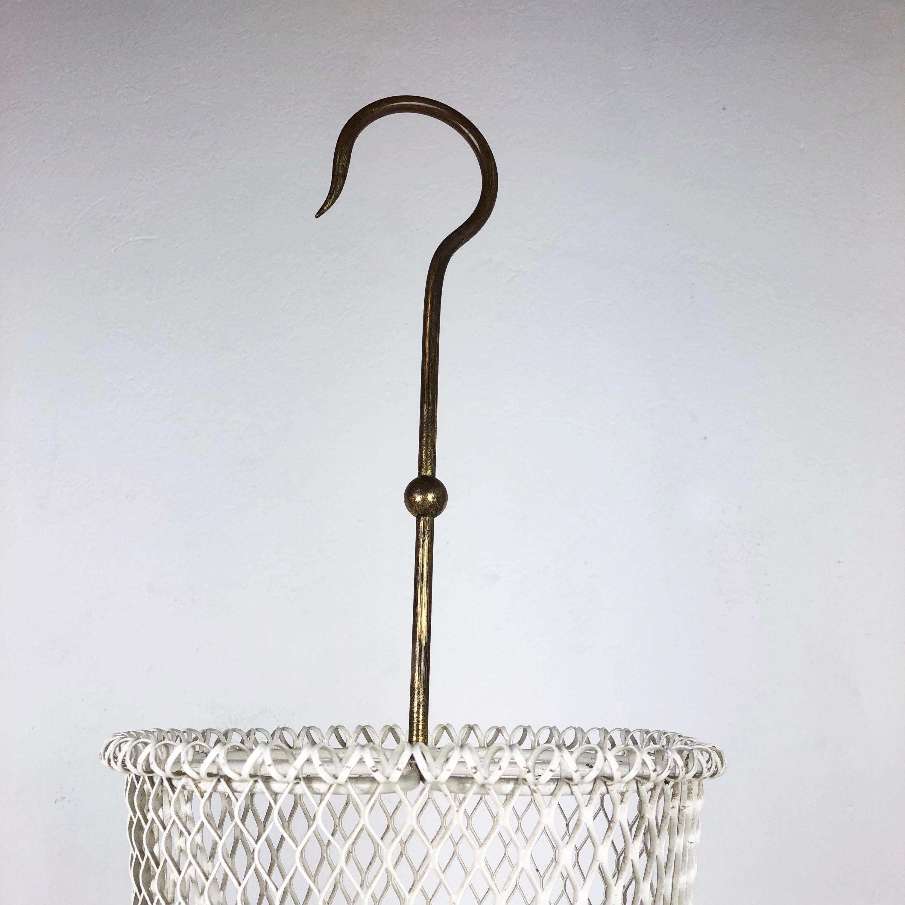 Original Matégot Style Metal Umbrella Stand, Mid-Century Modern, France, 1960s For Sale 7