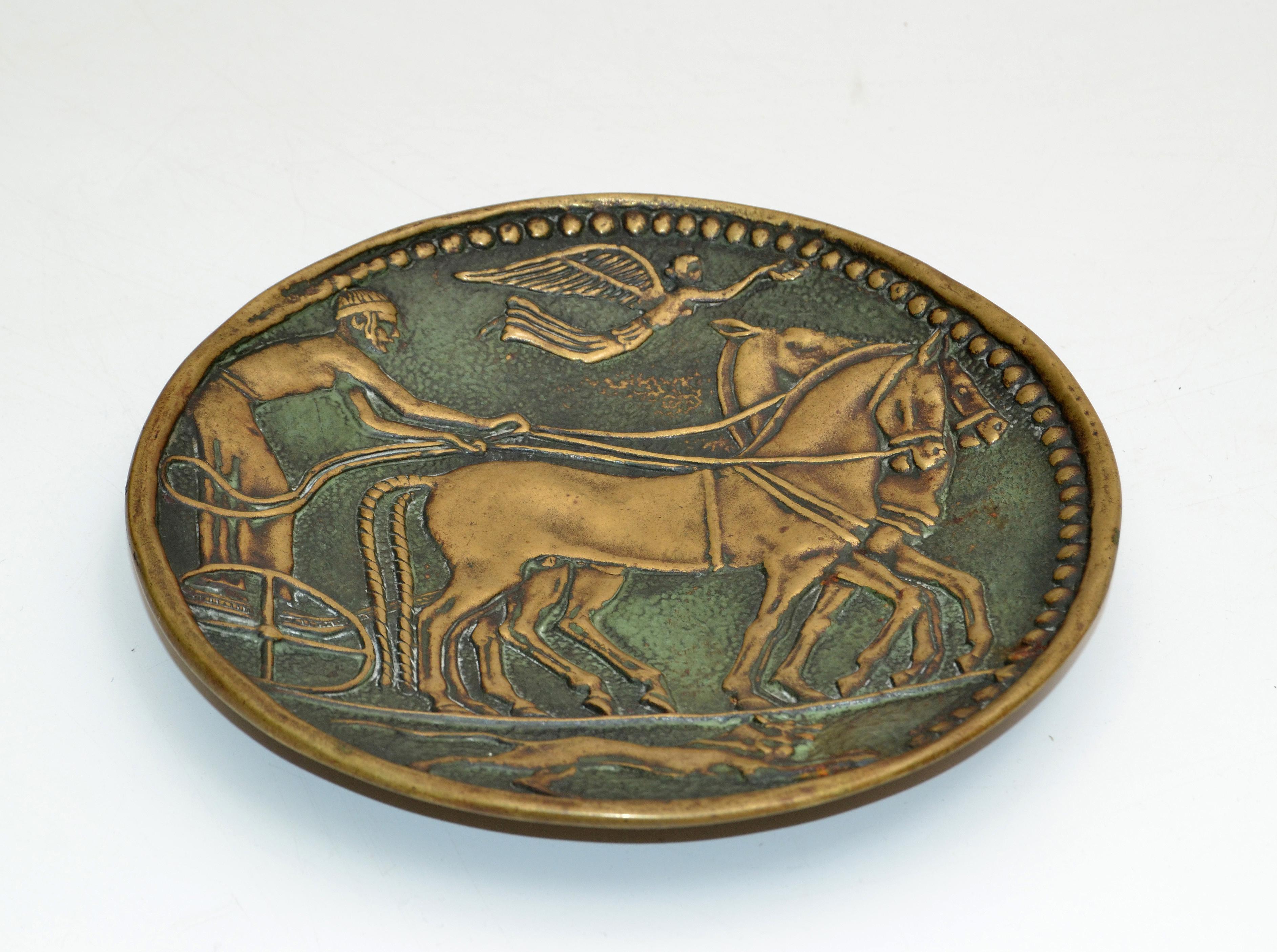 French Original Max Le Verrier Art Deco Bronze Catchall, Bowl, Videpoche France, 1930 For Sale