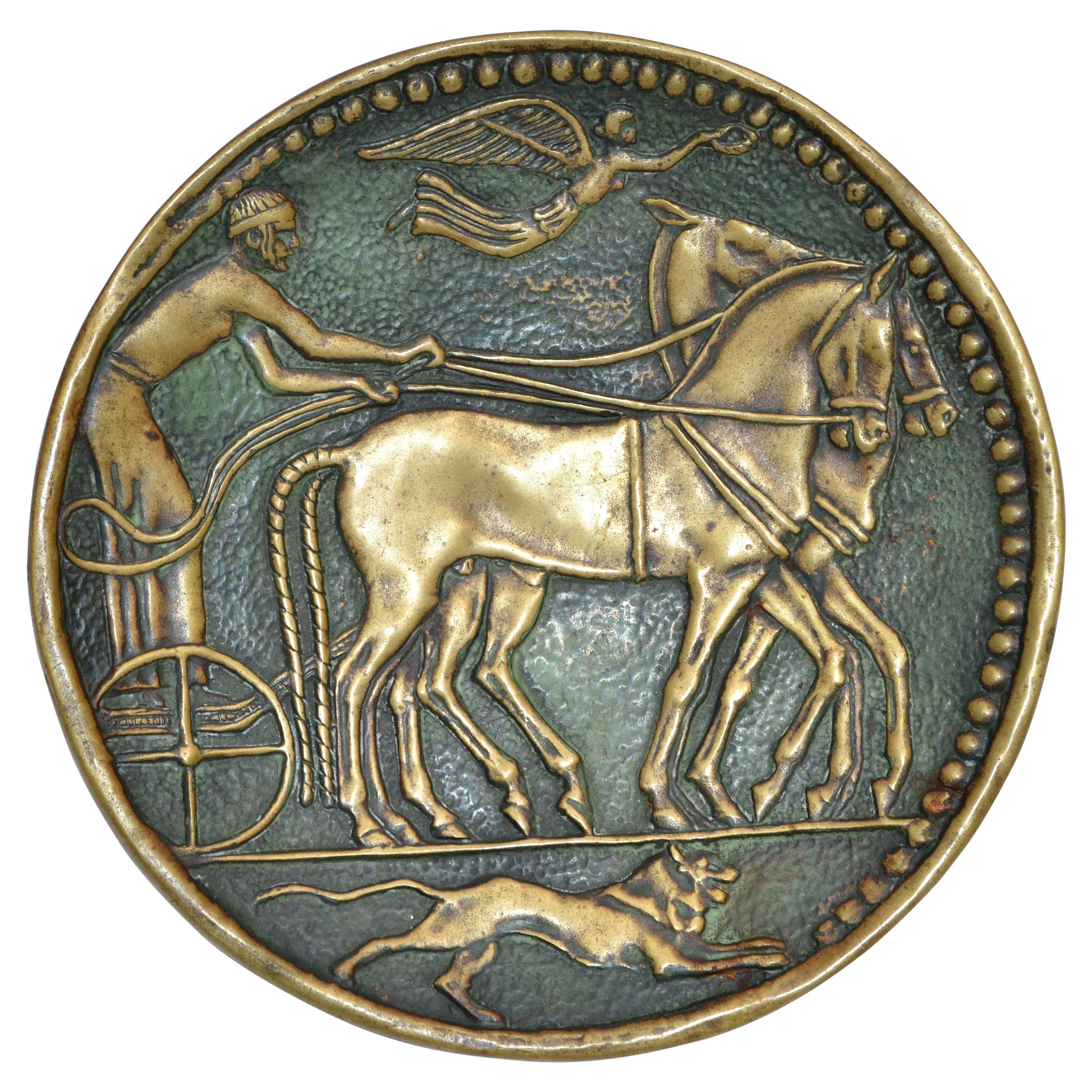 Original Max Le Verrier Art Deco Bronze Catchall, Bowl, Videpoche France, 1930