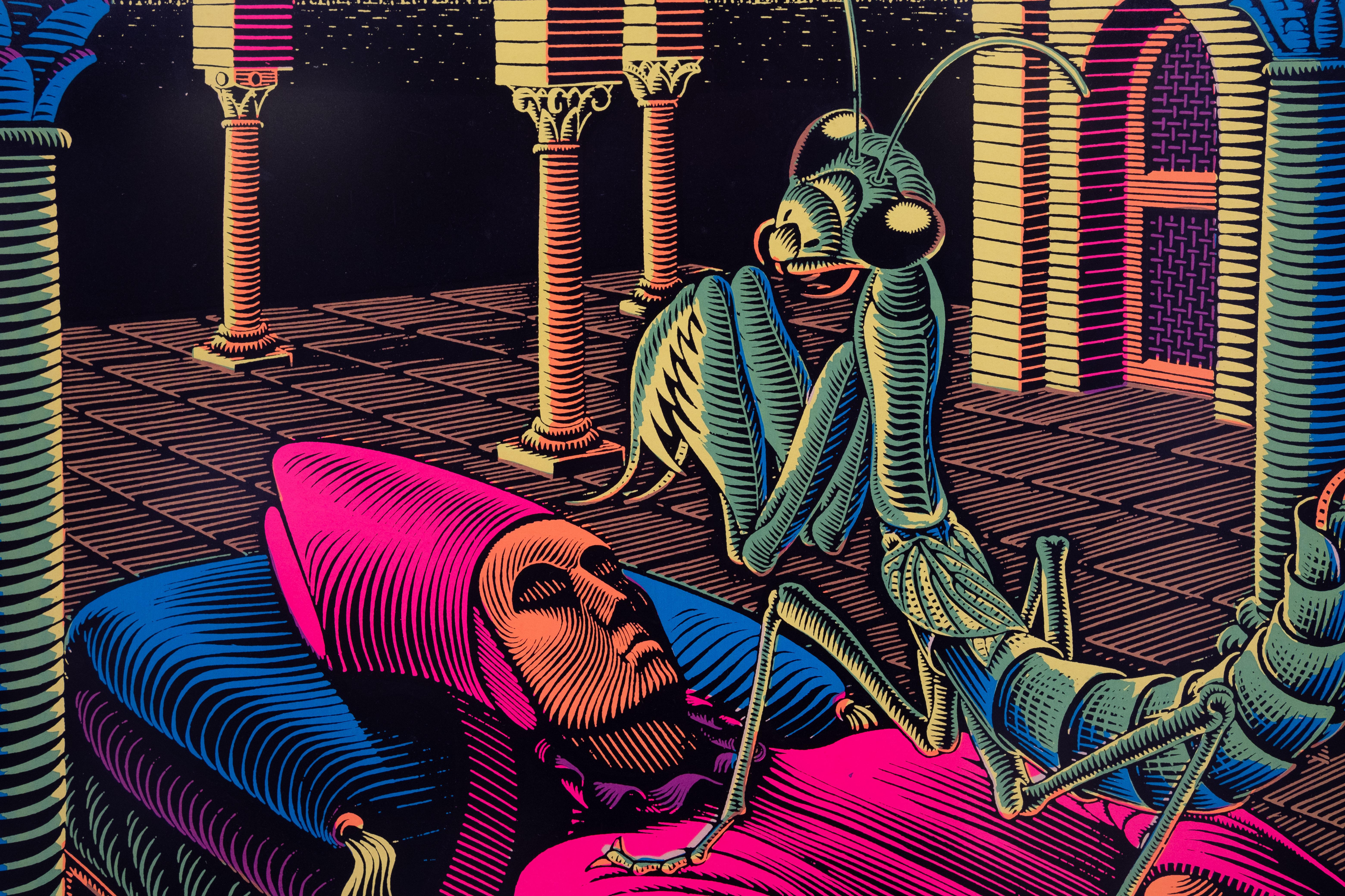 A&M. A.I.C. Esher  Affiche Black Light « Dream »  1960s Bon état - En vente à Den Haag, NL