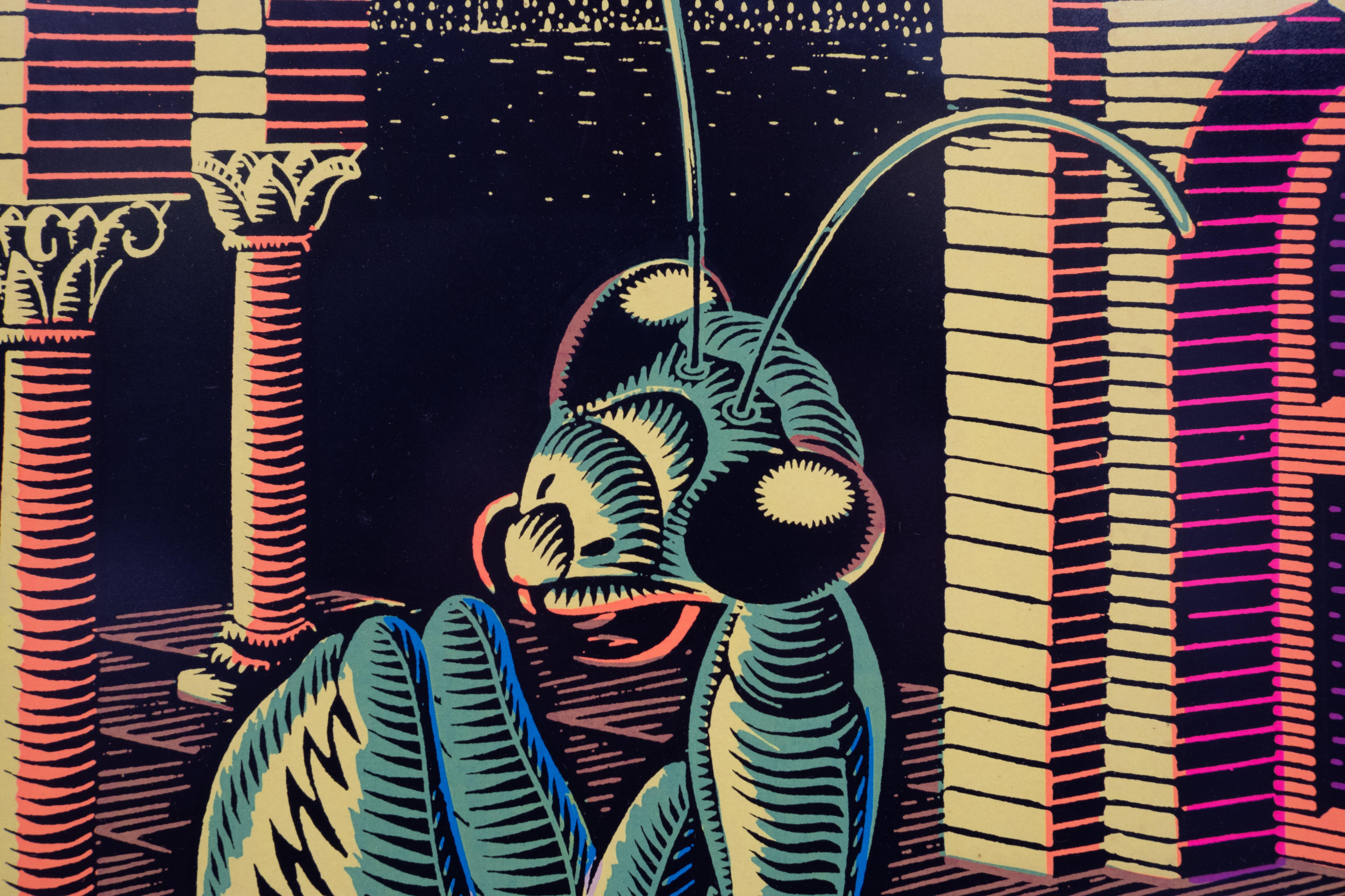 Milieu du XXe siècle A&M. A.I.C. Esher  Affiche Black Light « Dream »  1960s en vente