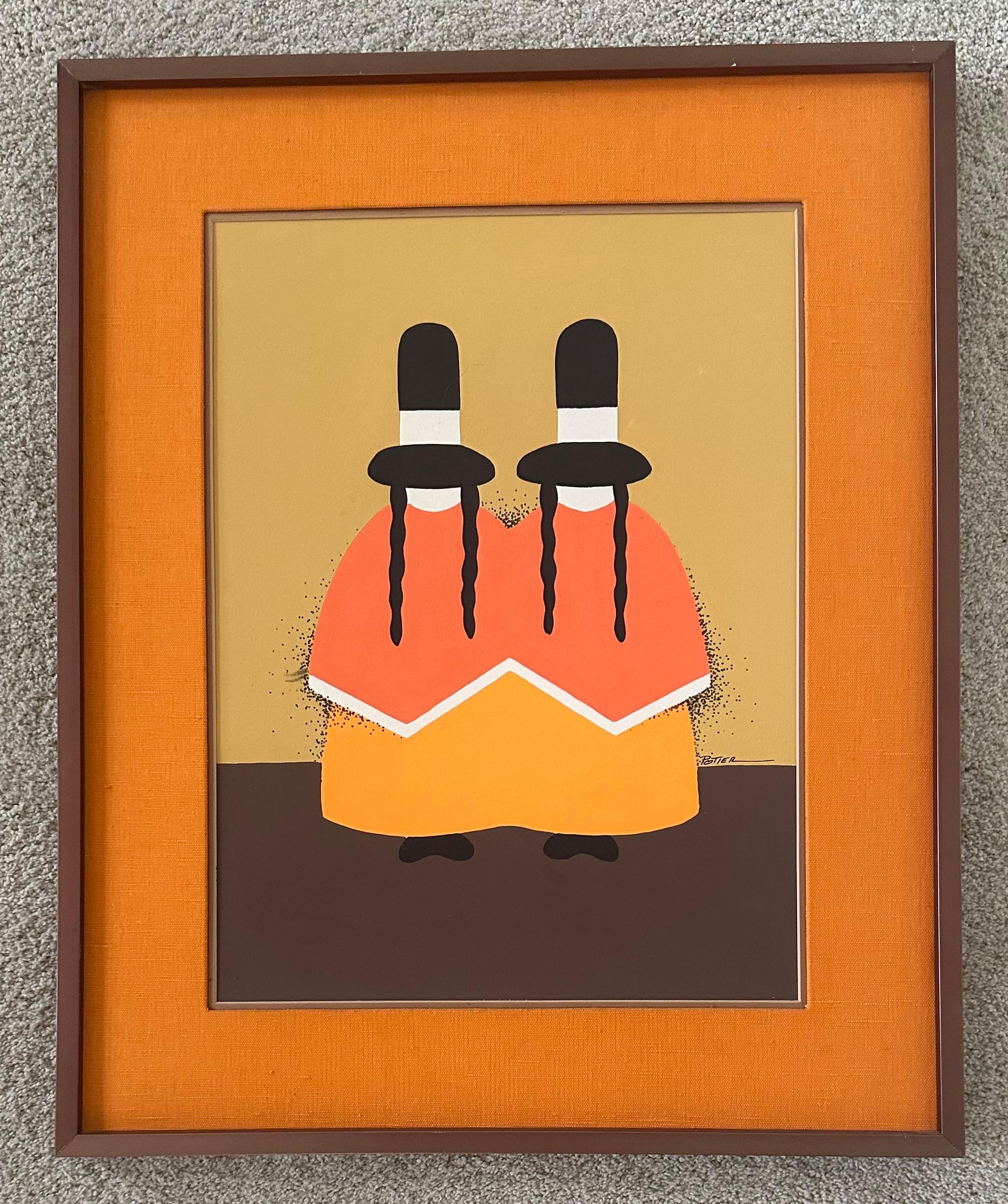 Original MCM Acryl auf Karton SW Gemälde 