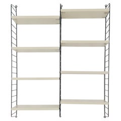 Original MCM wood shelving system, from string Stockholm 1960s