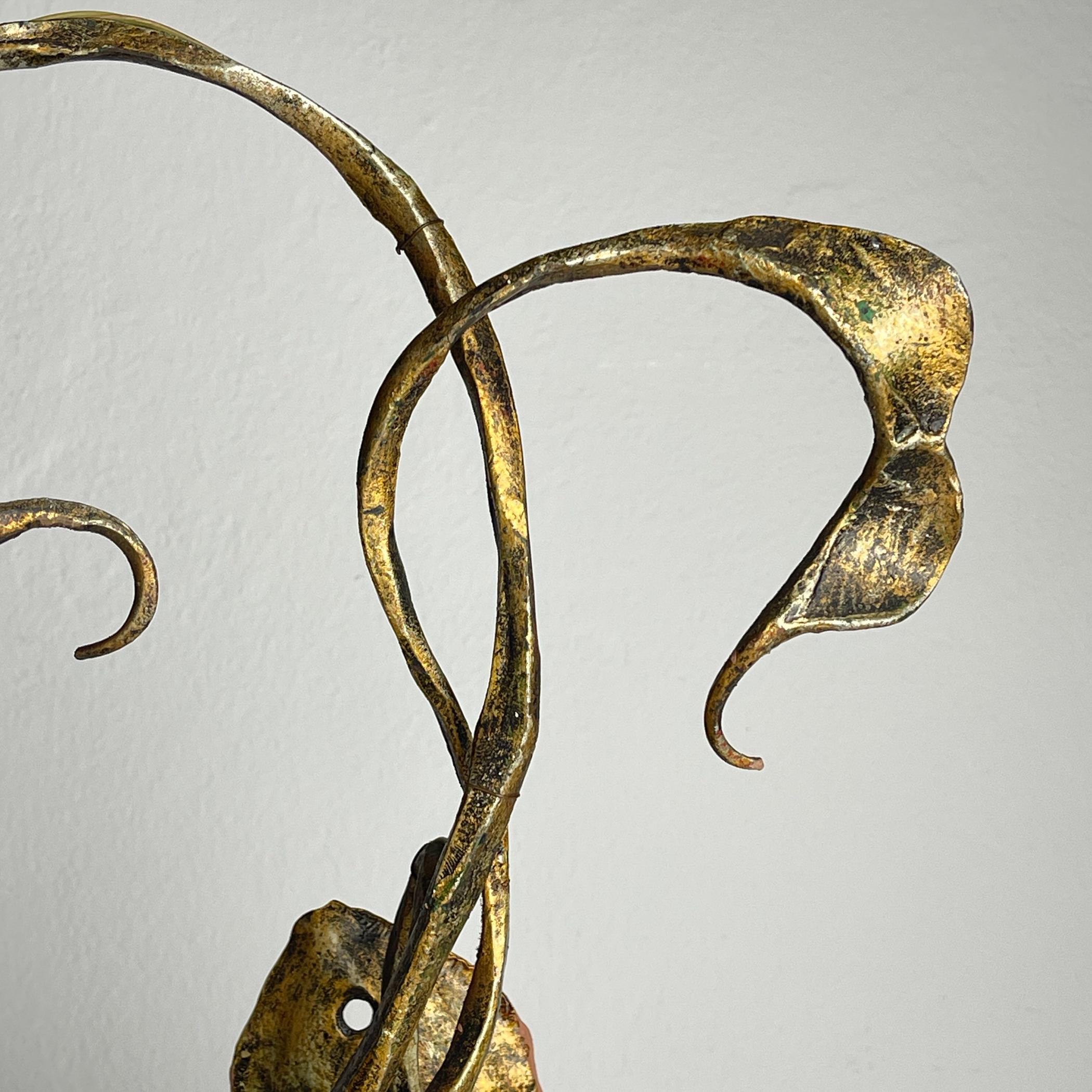 Original brutalistische Wandleuchte aus Metall von Salvino Marsura, Italien 1960er Jahre im Angebot 6