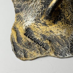 Original metal Brutalist wall lamp by Salvino Marsura, Italy 1970s