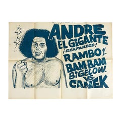 Affiche originale de lutte mexicaine " André le Géant "