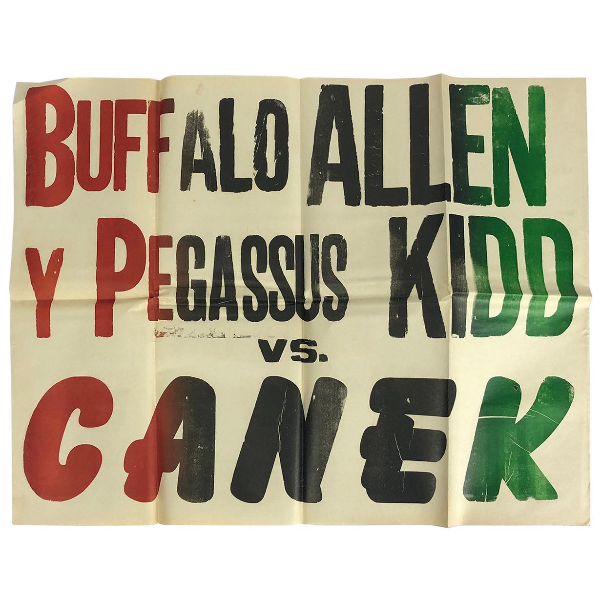 Original Mexican Wrestling Poster "Buffalo Allen"