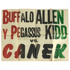Retro Original Mexican Wrestling Poster "Buffalo Allen"