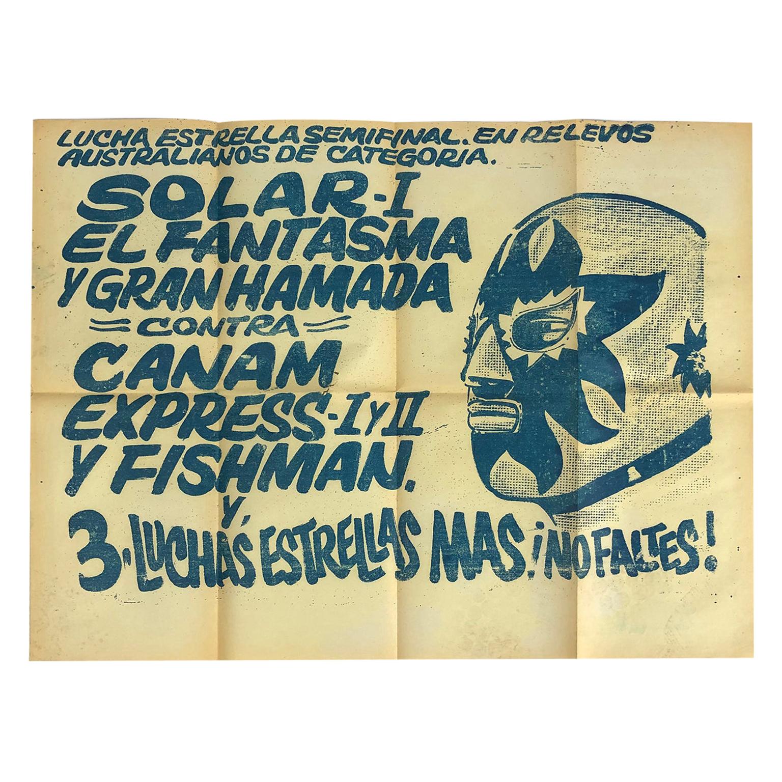 Original Mexican Wrestling Poster "Fish Man"