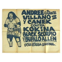 Retro Original Mexican Wrestling Poster "Kokina"